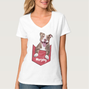 Camiseta Cute Pitbull Pocket Dog