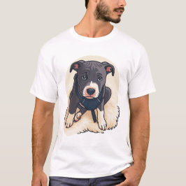 Camiseta Cute Pitbull Puppy Dog Cartoon Design