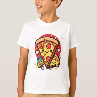 Camiseta Cute Pizza Kawaii