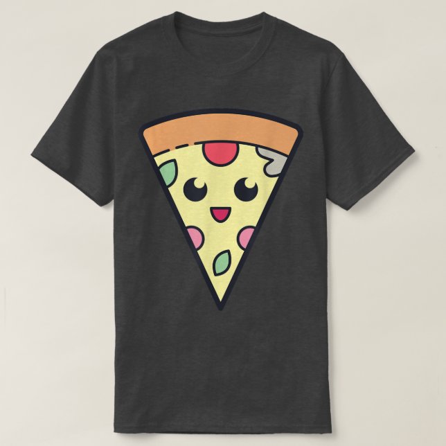 Camiseta Cute Pizza Kawaii Anime Vaporwave Indie Estética  (Diseño del anverso)