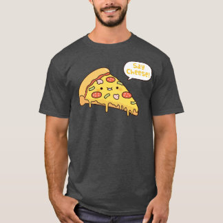 Camiseta Cute Pizza Slice dice que el queso es gracioso