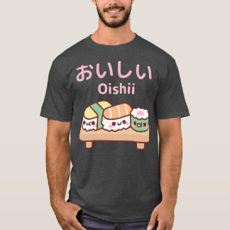 Camiseta Cute Plate Del Sushi Oishii Japonés