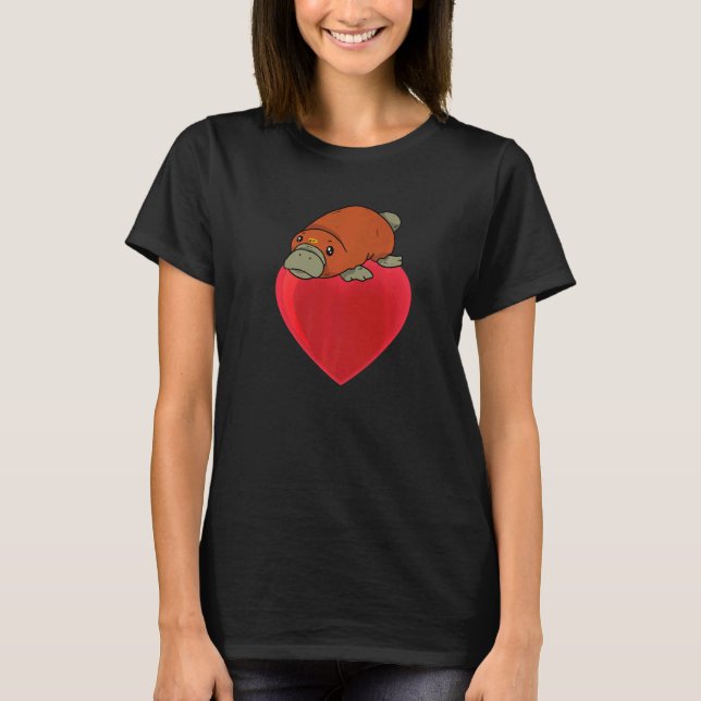 Camiseta Cute Platypus On Heart Apparel Platypuses (Anverso)