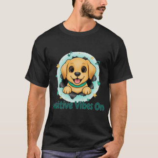 Camiseta Cute Playful Yellow Labrador Puppy Peeking Out