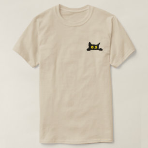 Camiseta Cute Pocket Cat T-Shirt Funny Kitten Peeking