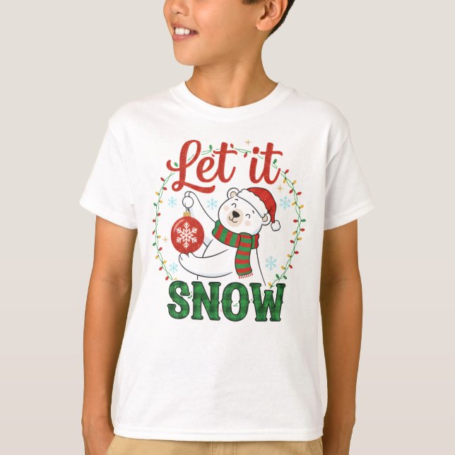 Camiseta Cute Polar Bear Holiday (Anverso)