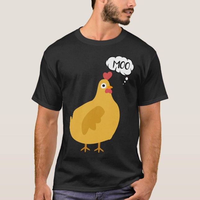 Camiseta Cute pollo moo (Anverso)