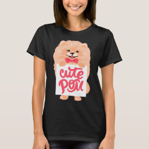 Camiseta Cute Pom Fluffy Cream Pomeranian Dog