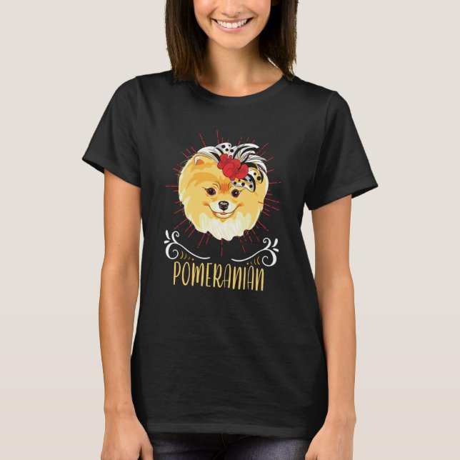 Camiseta Cute Pomeranian Delightful Cheerful Animal (Anverso)