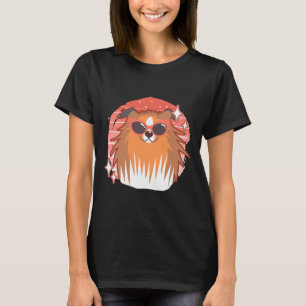 Camiseta Cute Pomeranian Dog Wearing Sunglasses