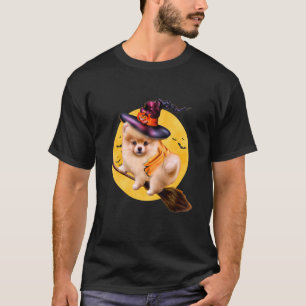 Camiseta Cute Pomeranian Halloween Costume Hombres Mujeres 