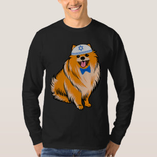 Camiseta Cute Pomeranian Hanukkah Perro gracioso