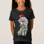 Camiseta Cute Poodle Dog Santa Christmas Tree Enfoca Navida<br><div class="desc">Cute Poodle Dog Santa Christmas Tree Enfoca Navidad</div>