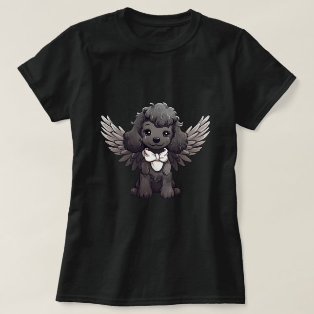 Camiseta Cute Poodle es un ángel con alas (Diseño del anverso)