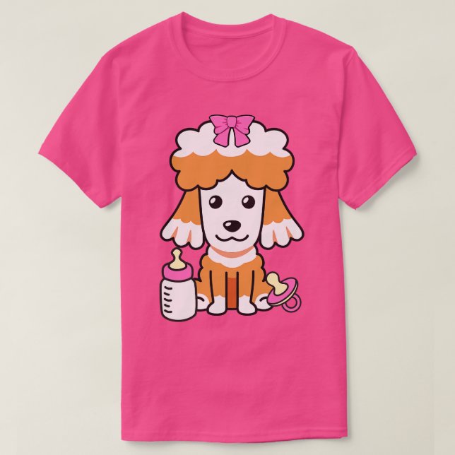Camiseta Cute Poodle Es Un Ba (Diseño del anverso)