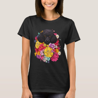 Camiseta Cute Poodle Flower Bouquet T