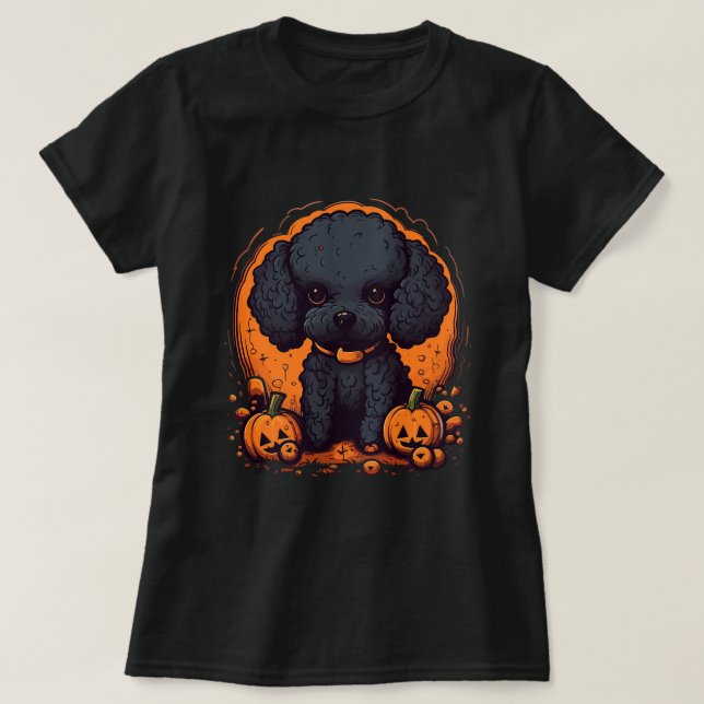 Camiseta Cute Poodle Halloween Standard Poodle Perros Amant (Diseño del anverso)