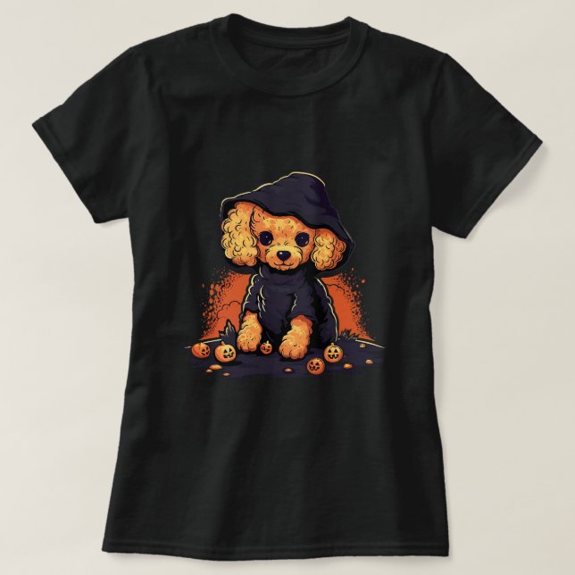 Camiseta Cute Poodle Halloween Standard Poodle Perros Amant (Diseño del anverso)