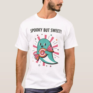 Camiseta Cute Pop Art Ghost with Candy Halloween