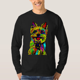 Camiseta Cute Pop Art Yorkies Yorkshire Terrier Dog Dueño