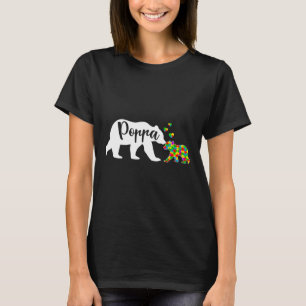 Camiseta Cute Poppa Bear Autism Awareness Family Support Au