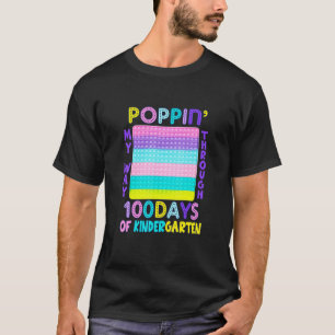 Camiseta Cute Poppin Mi Camino A Lo Largo De 100 Días De Es