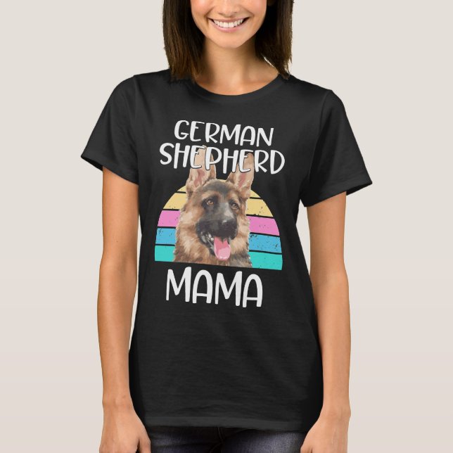 Camiseta Cute Por Las Orgullosas Mamáes De Pastor Alemán (Anverso)