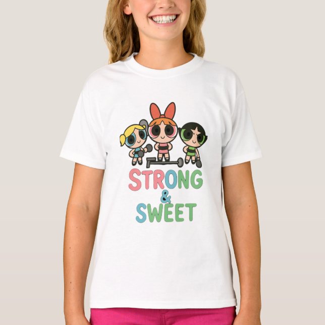 Camiseta Cute Powerpuff Girls Trio – Sweet & Strong Cartoon (Anverso)