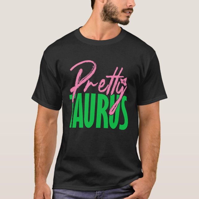 Camiseta Cute pretty taurus zodiac signs aka (Anverso)