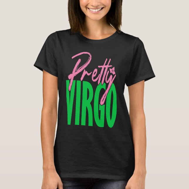 Camiseta Cute pretty virgo zodiac signs aka (Anverso)
