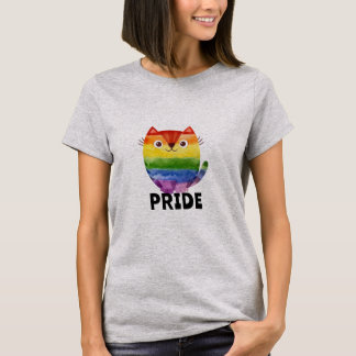 Camiseta Cute Pride Kitty Watercolor