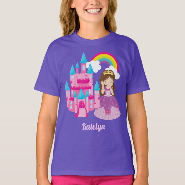 Camiseta Cute Princess Castle Fairytale Chica del partido d (Anverso)