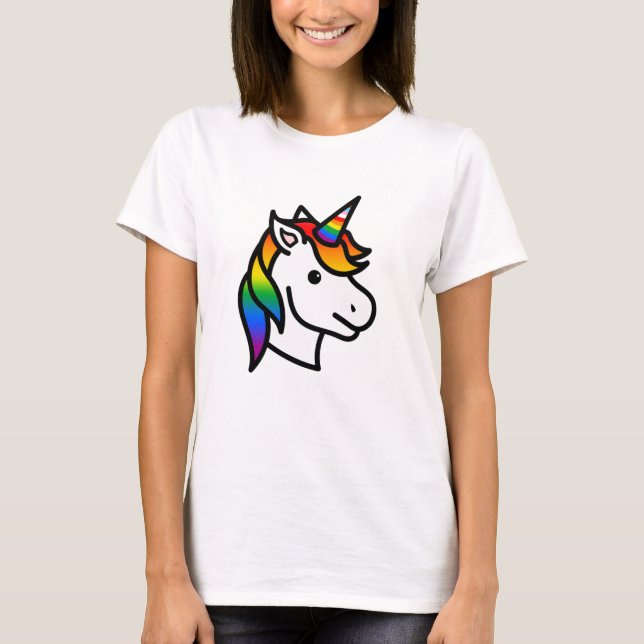 Camiseta Cute Progress Pride Unicornio (Anverso)