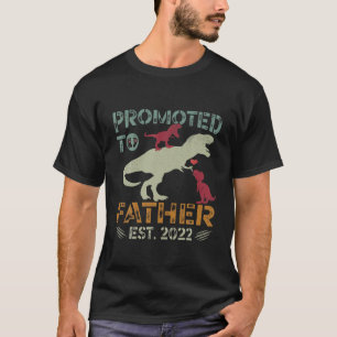 Camiseta Cute Promovida Al Padre Padres De Dinosaurios Est 