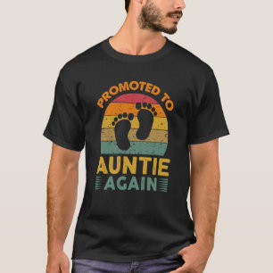 Camiseta Cute Promovido Para Tía De Nuevo Embarazo Vintage
