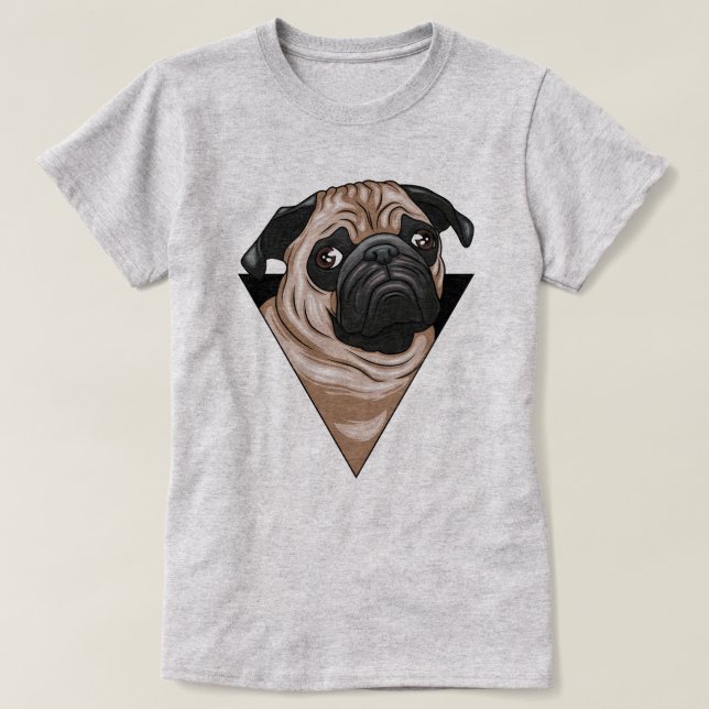 Camiseta Cute Pug (Diseño del anverso)