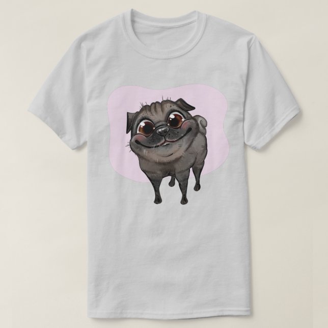 Camiseta Cute Pug (Diseño del anverso)