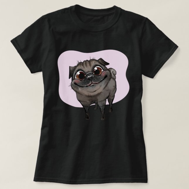 Camiseta Cute Pug (Diseño del anverso)