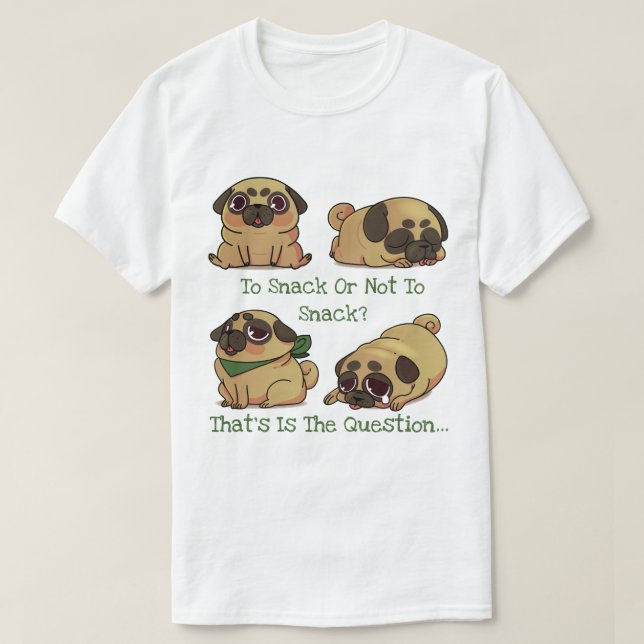 Camiseta Cute Pug (Diseño del anverso)