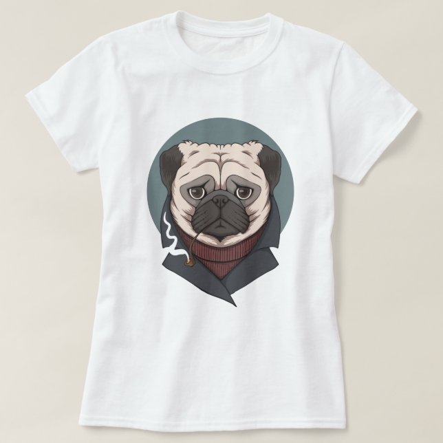 Camiseta Cute Pug (Diseño del anverso)