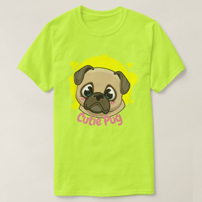 Camiseta Cute Pug (Diseño del anverso)
