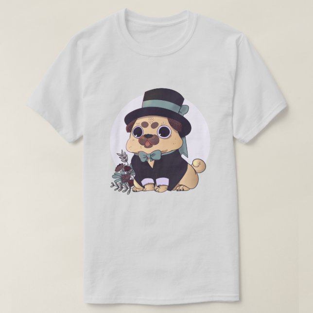 Camiseta Cute Pug (Diseño del anverso)