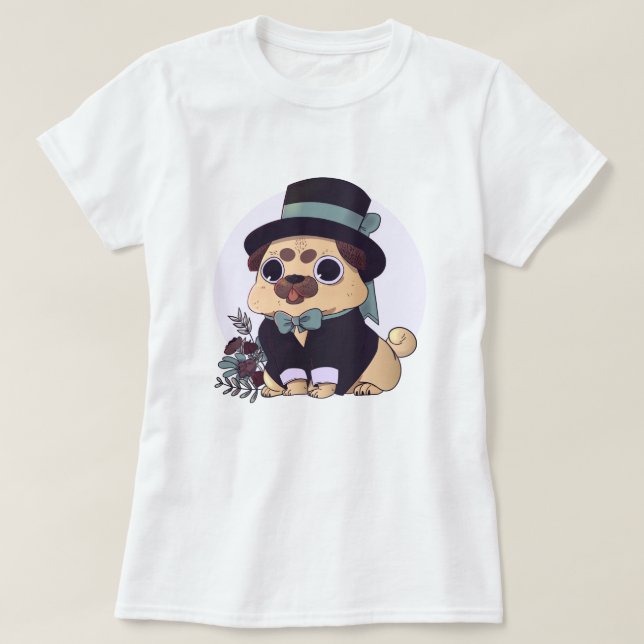 Camiseta Cute Pug (Diseño del anverso)