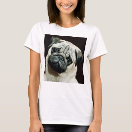 Camiseta Cute Pug Black White Style T-Shirt