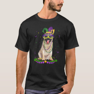 Camiseta Cute Pug Con Máscara De Carnaval Perros Mardi Gras