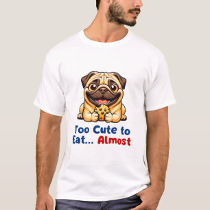 Camiseta Cute Pug Cookie Dessert Cartoon Dog Tratamientos d