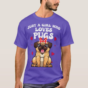 Camiseta Cute Pug Designs For Women Girls Pet Dog Puppy Ani