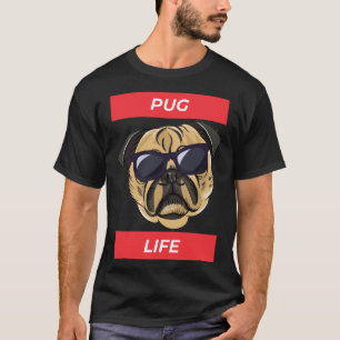 Camiseta Cute Pug Life - Divertido 275