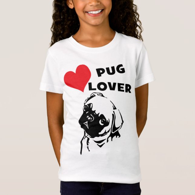 Camiseta Cute Pug Love (Anverso)