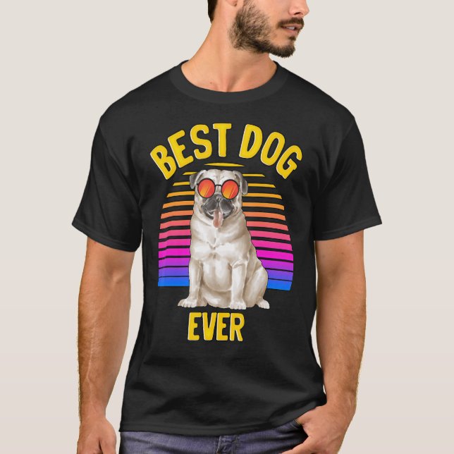 Camiseta Cute Pug Mejor Cachorro Perro (Anverso)